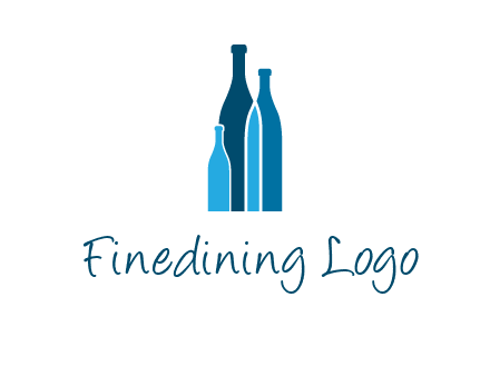 wine bottle logo