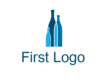wine bottle logo