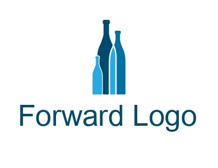 wine bottle logo