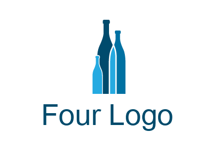 wine bottle logo