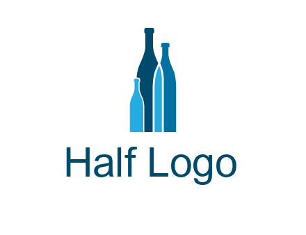 wine bottle logo