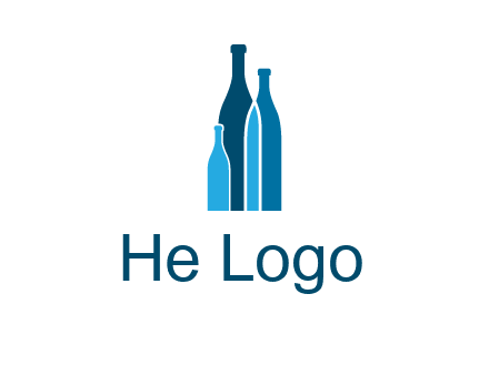 wine bottle logo