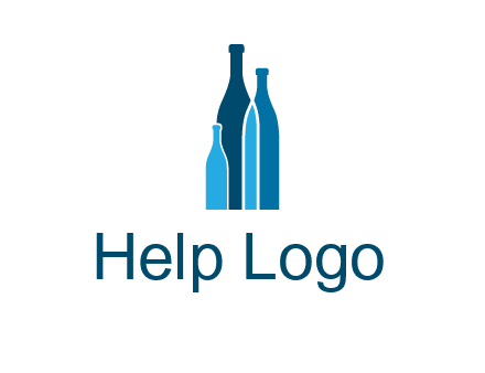 wine bottle logo