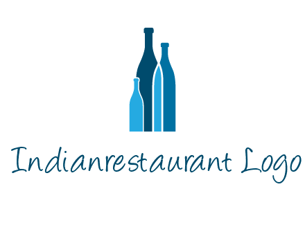 wine bottle logo