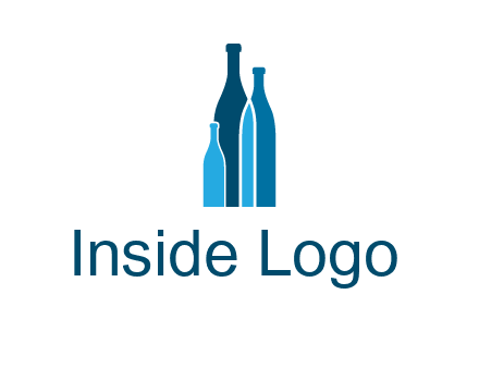 wine bottle logo