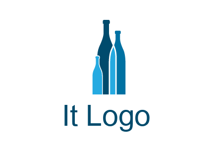 wine bottle logo