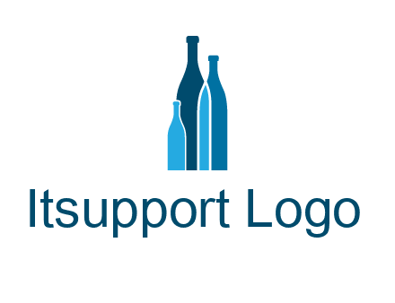 wine bottle logo
