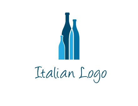 wine bottle logo