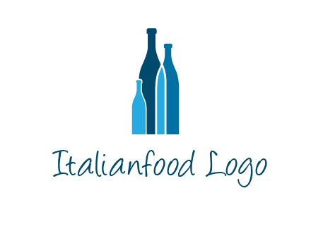 wine bottle logo