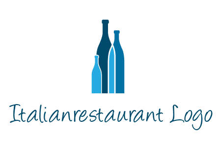 wine bottle logo