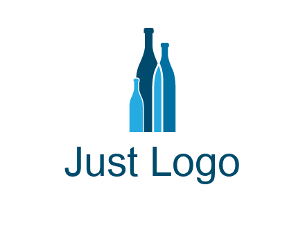 wine bottle logo