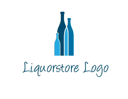 wine bottle logo