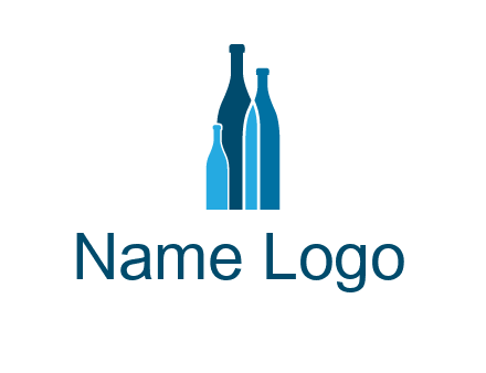 wine bottle logo