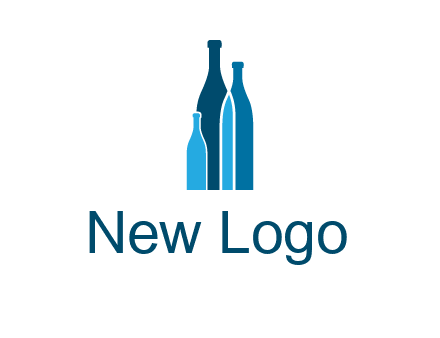 wine bottle logo