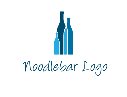 wine bottle logo