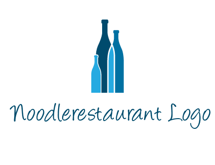 wine bottle logo