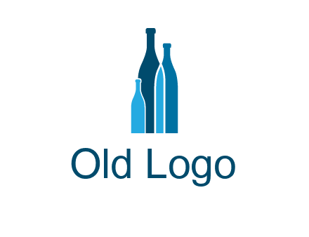 wine bottle logo