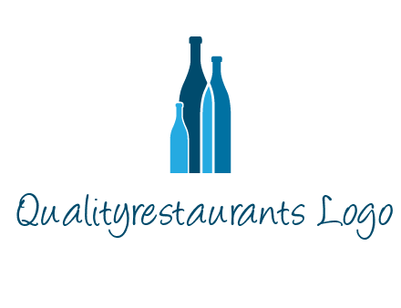 wine bottle logo