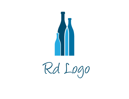 wine bottle logo