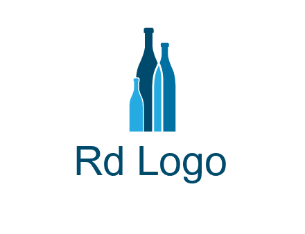 wine bottle logo