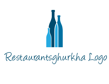 wine bottle logo