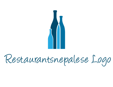 wine bottle logo