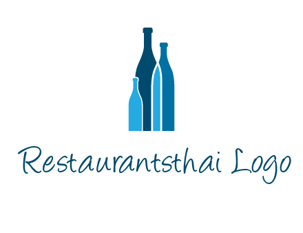 wine bottle logo
