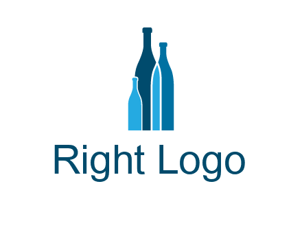 wine bottle logo