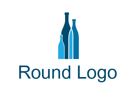 wine bottle logo