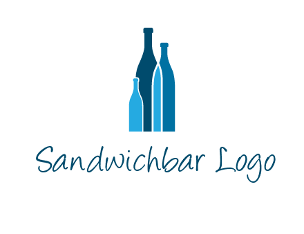 wine bottle logo
