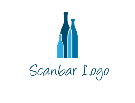 wine bottle logo