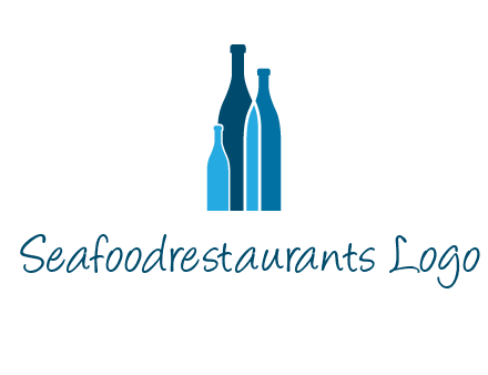 wine bottle logo