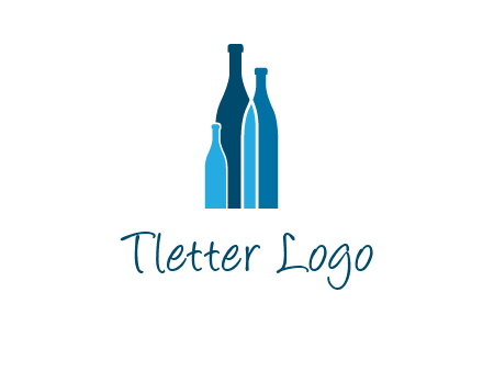 wine bottle logo
