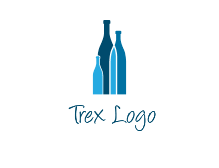 wine bottle logo