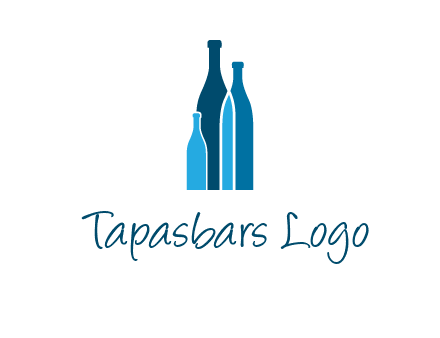 wine bottle logo