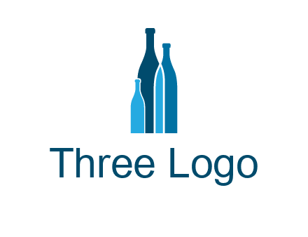 wine bottle logo
