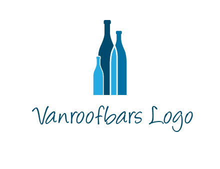 wine bottle logo