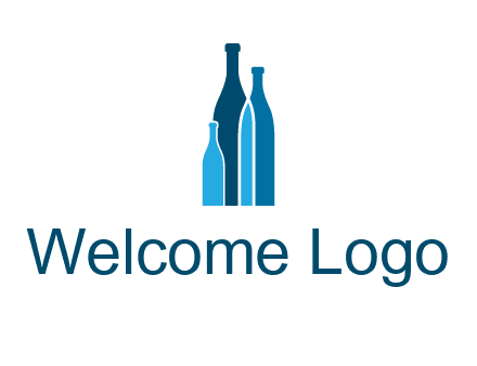 wine bottle logo
