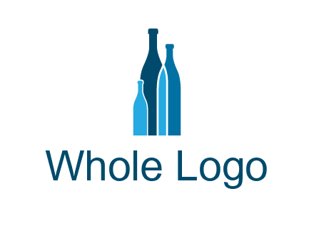 wine bottle logo