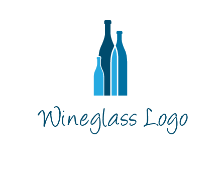 wine bottle logo