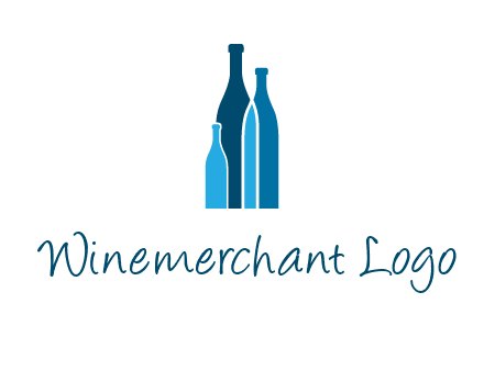 wine bottle logo