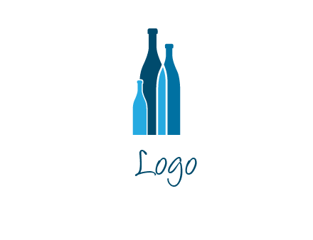 wine bottle logo