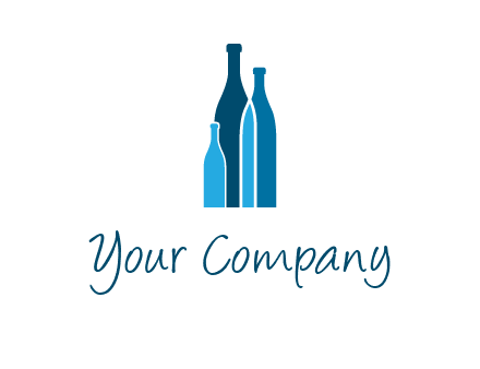 wine bottle logo