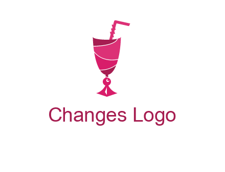 party juice glass logo