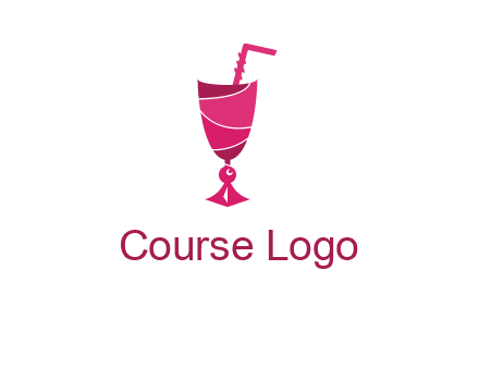 party juice glass logo