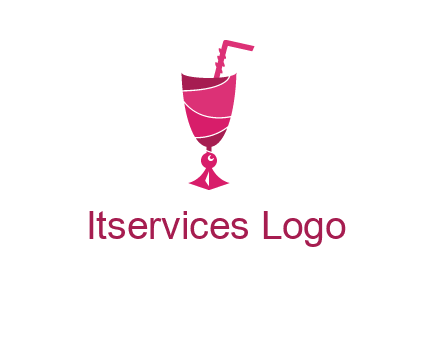 party juice glass logo