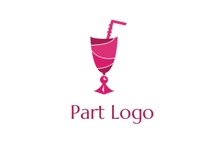 party juice glass logo