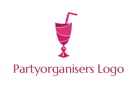 party juice glass logo