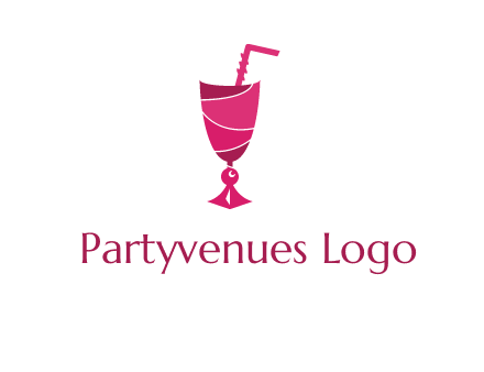 party juice glass logo