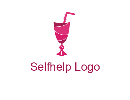 party juice glass logo